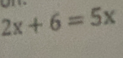 2x+6=5x