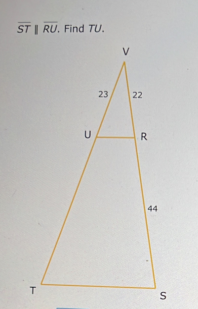 overline STbeginvmatrix endvmatrix overline RU. . Find TU.