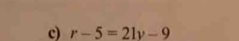 r-5=21y-9