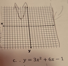 x
C. . y=3x^2+6x-1