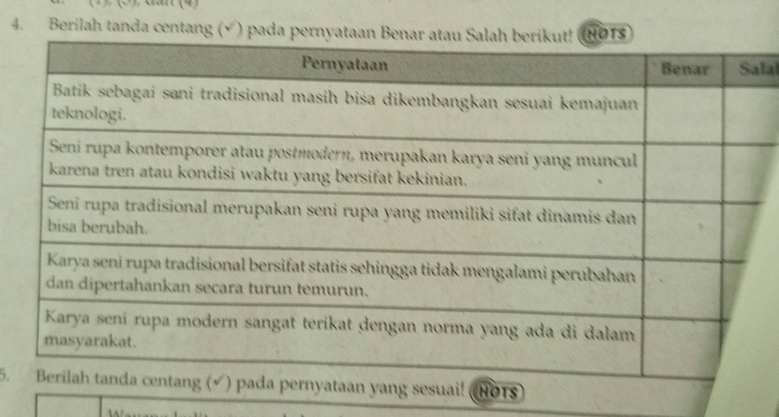 Gan (4) 
4. Berilah tanda centan 
lal 
5.