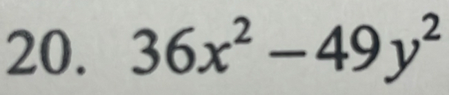 36x^2-49y^2