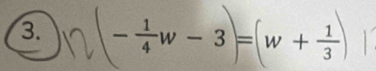 n(-+w -3 = w+ 1/3 )