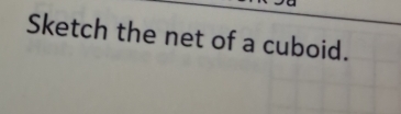 Sketch the net of a cuboid.