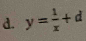 y= 1/x +d