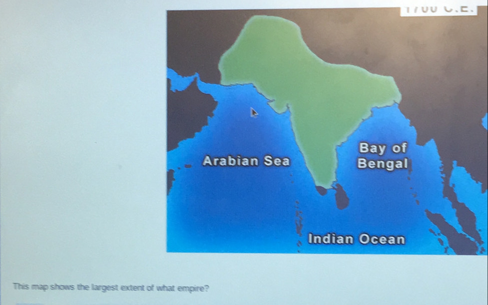 rUU 、C、 
This map shows the largest extent of what empire?