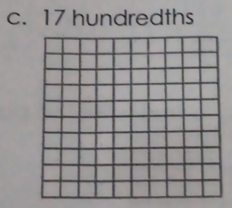 17 hundredths