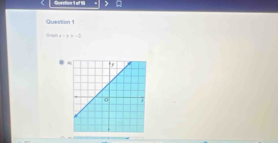 Graph x-y>-2.