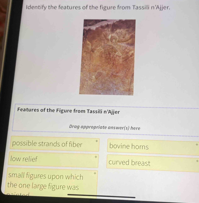 Solved: Identify the features of the figure from Tassili n'Aj jer ...
