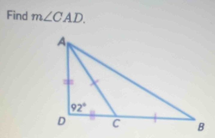 Find m∠ CAD.