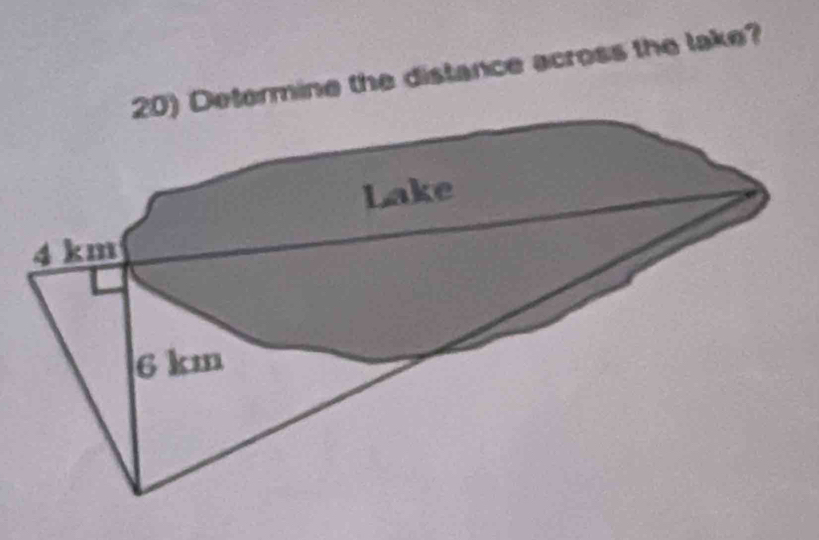 mine the distance across the lake?