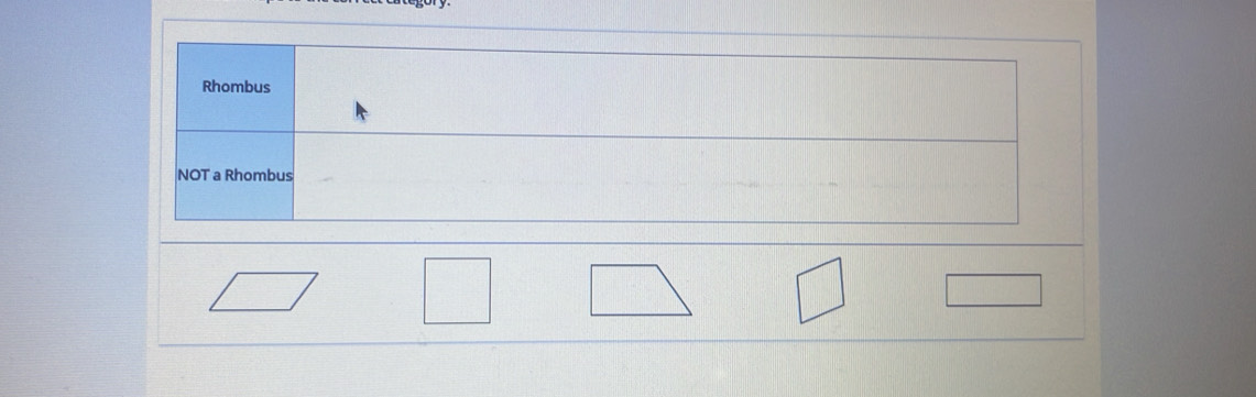 Rhombus
NOT a Rhombus