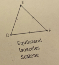 Isosceles
Scalene