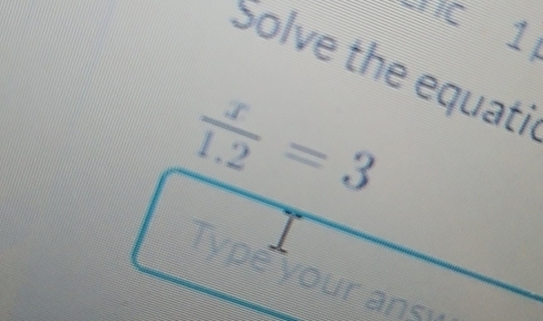 Solve the equati