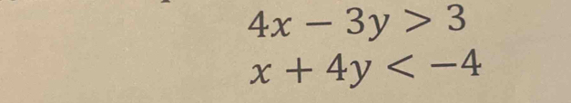 4x-3y>3
x+4y