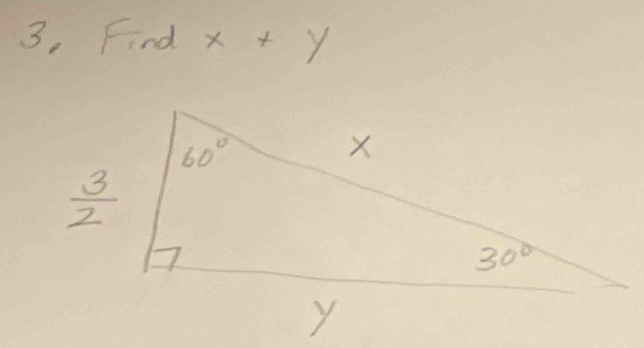 Find x + y