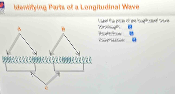 Solved: Identifying Parts of a Longitudinal Wave Label the parts of the ...