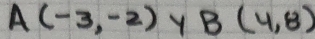 A(-3,-2) Y B(4,8)