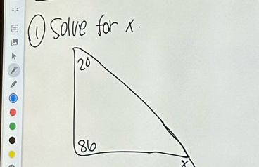 ①solve for x