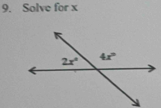 Solve for x