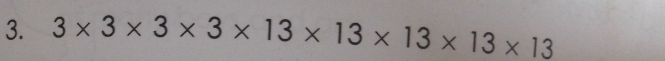 3* 3* 3* 3* 13* 13* 13* 13* 13