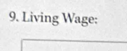 Living Wage: