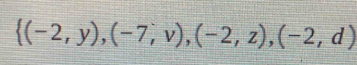  (-2,y),(-7,v),(-2,z),(-2,d)