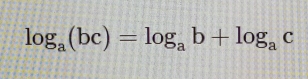 log _a(bc)=log _ab+log _ac