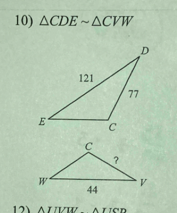 △ CDEsim △ CVW
12ΛUW AITCD