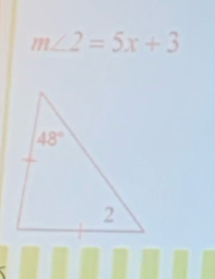 m∠ 2=5x+3