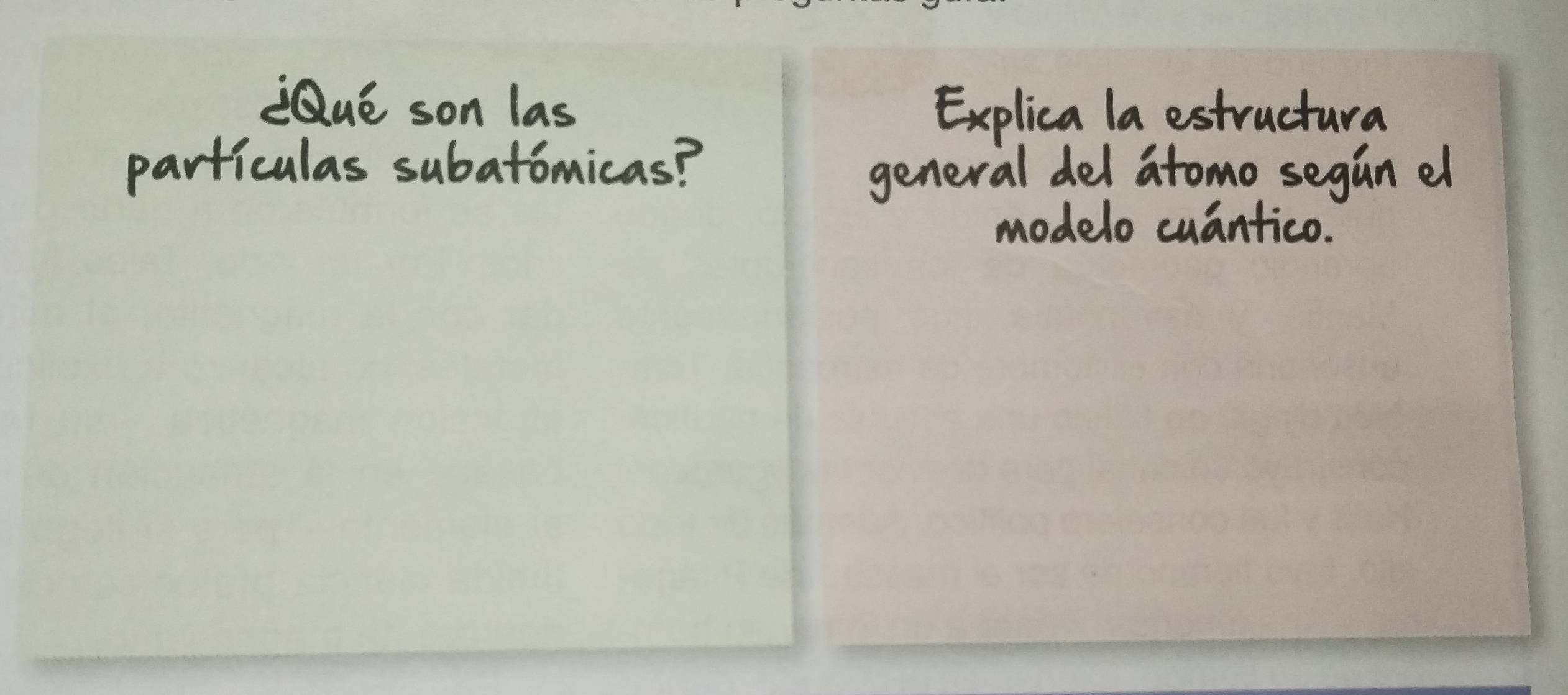 Que son las Explica la estructura 
particulas subatomicas? 
general del atomo segan el 
modelo cuantico.