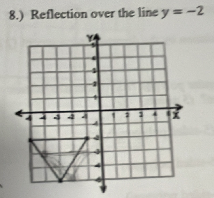 8.) Reflection over the line y=-2