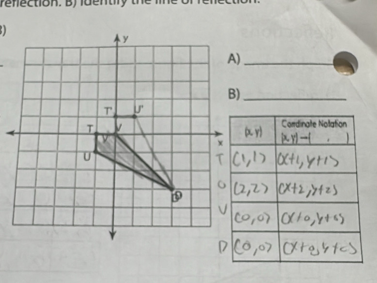 reflection. B) identily the line
30
A)_
B)_