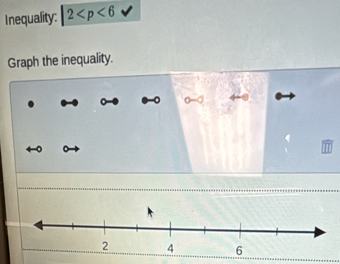 Inequality: |2
Graph the inequality. 
。