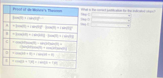 is the correct justification for the indicated steps?
C:
D:
E: