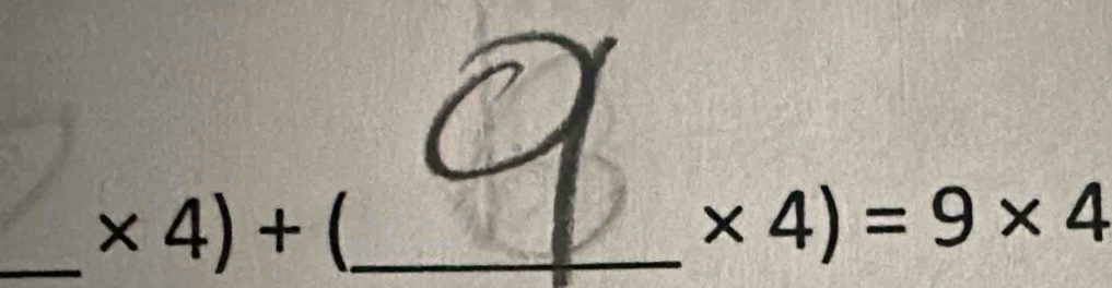 * 4)+  □ /□   C_ * 4)=9* 4