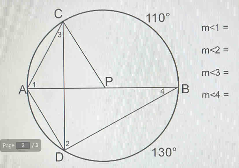 m<1=
m<2=
m<3=
m∠ 4=
Page