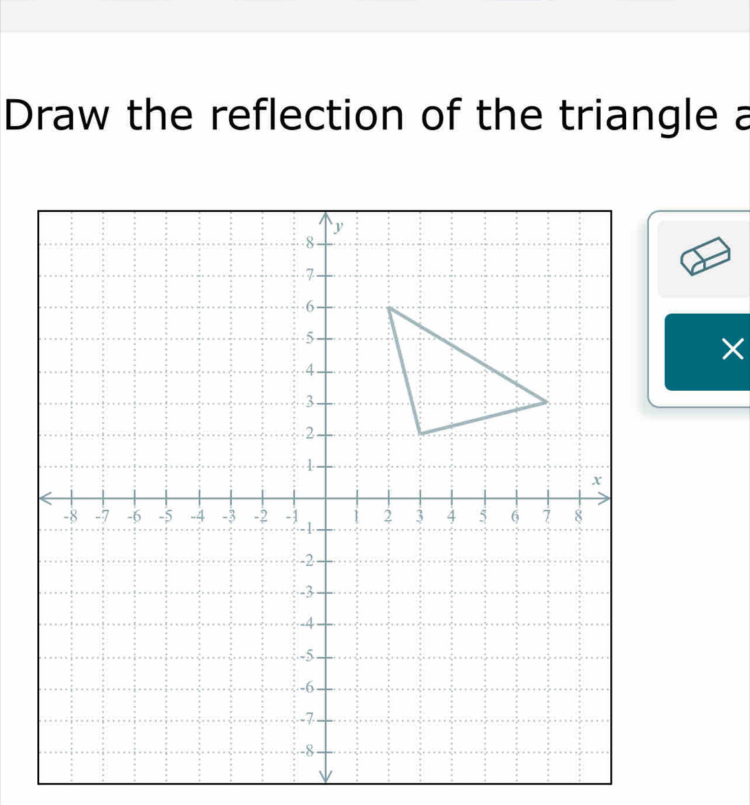 Draw the reflection of the triangle a
×