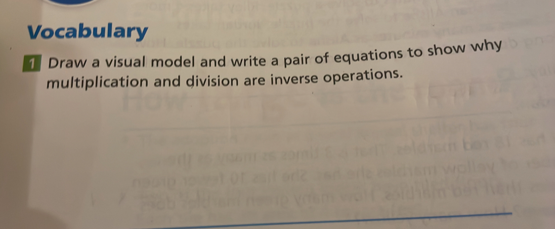 Solved: Vocabulary 1 Draw a visual model and write a pair of equations ...