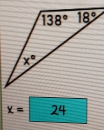 X= 24