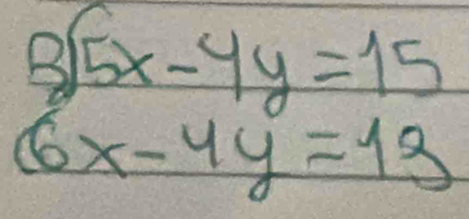 3sqrt(5)x-4y=15
6x-4y=13