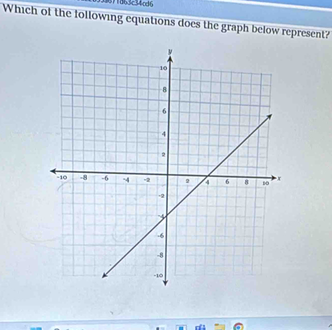 Solved: 0a67fd63c34cd6 Which of the following equations does the graph ...