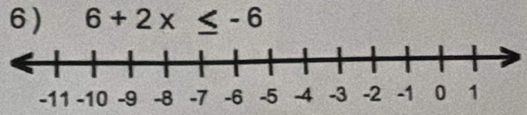 6+2x≤ -6