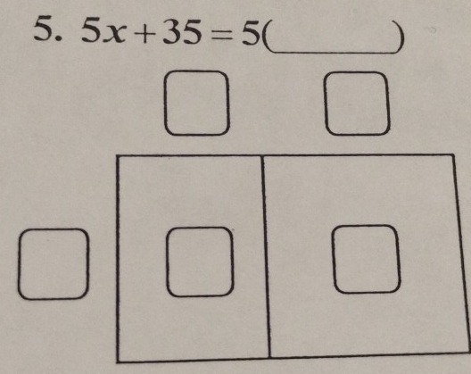 5x+35=5 C_ ) 
□ 