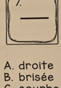 A. droite
B. brisée