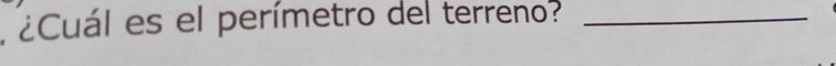 ¿ Cuál es el perímetro del terreno?_