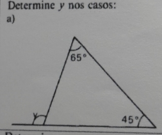 Determine y nos casos:
a)