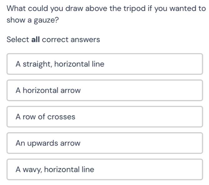 Solved: What could you draw above the tripod if you wanted to show a ...