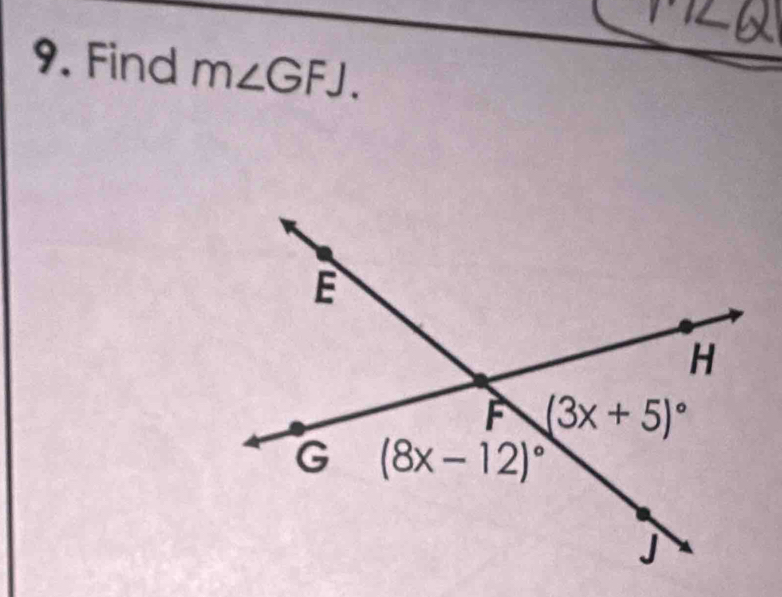 Find m∠ GFJ.