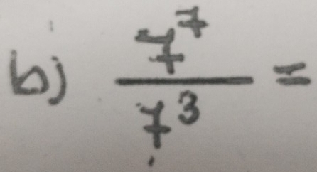  7^7/7^3 =